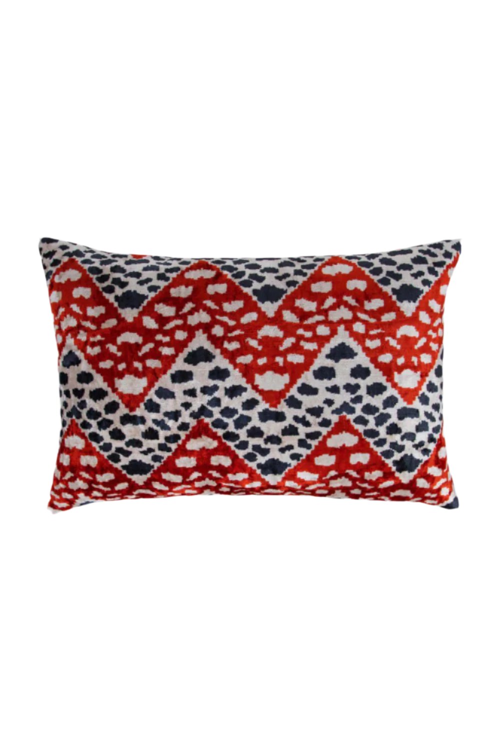 La Casa Antica-İpek Kadife İkat Yastık Kılıfı (40x60cm)-Yastık Kılıfı-1-Milagron.com