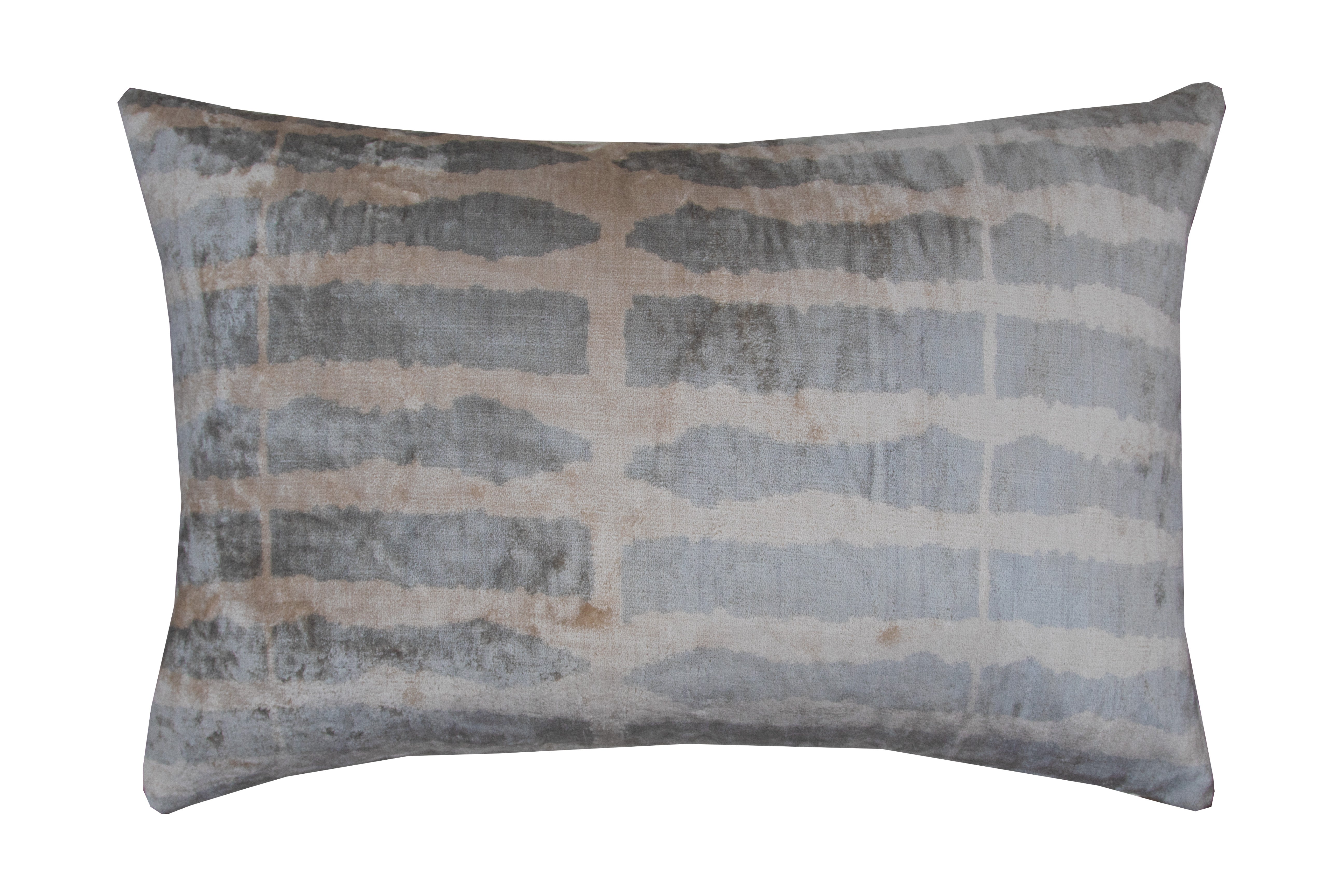 La Casa Antica-İpek Kadife İkat Yastık Kılıfı (40x60cm)-Yastık Kılıfı-1-Milagron.com