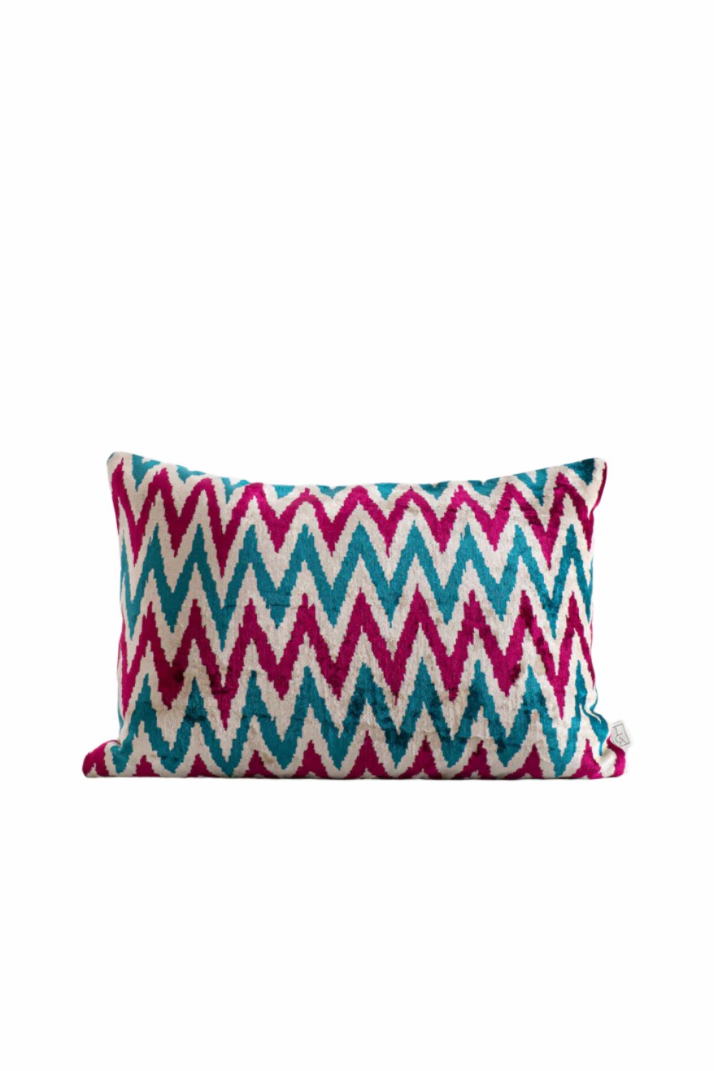 La Casa Antica-İpek Kadife İkat Yastık Kılıfı (40x60cm)-Yastık Kılıfı-1-Milagron.com