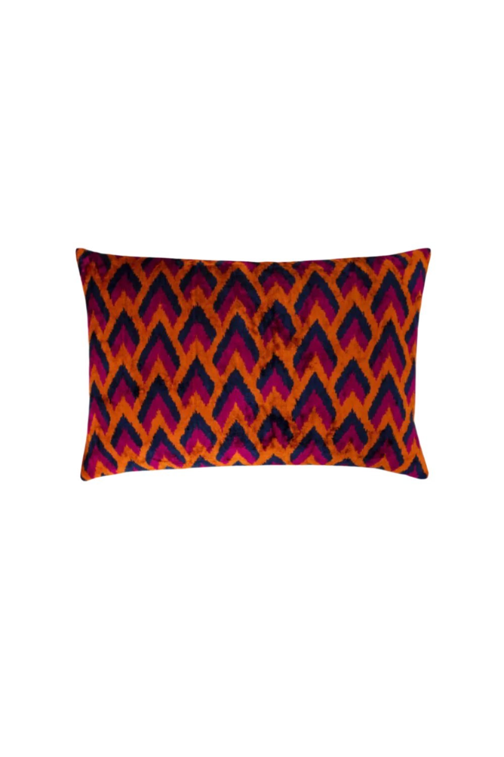 La Casa Antica-İpek Kadife İkat Yastık Kılıfı (40x60cm)-Yastık Kılıfı-1-Milagron.com