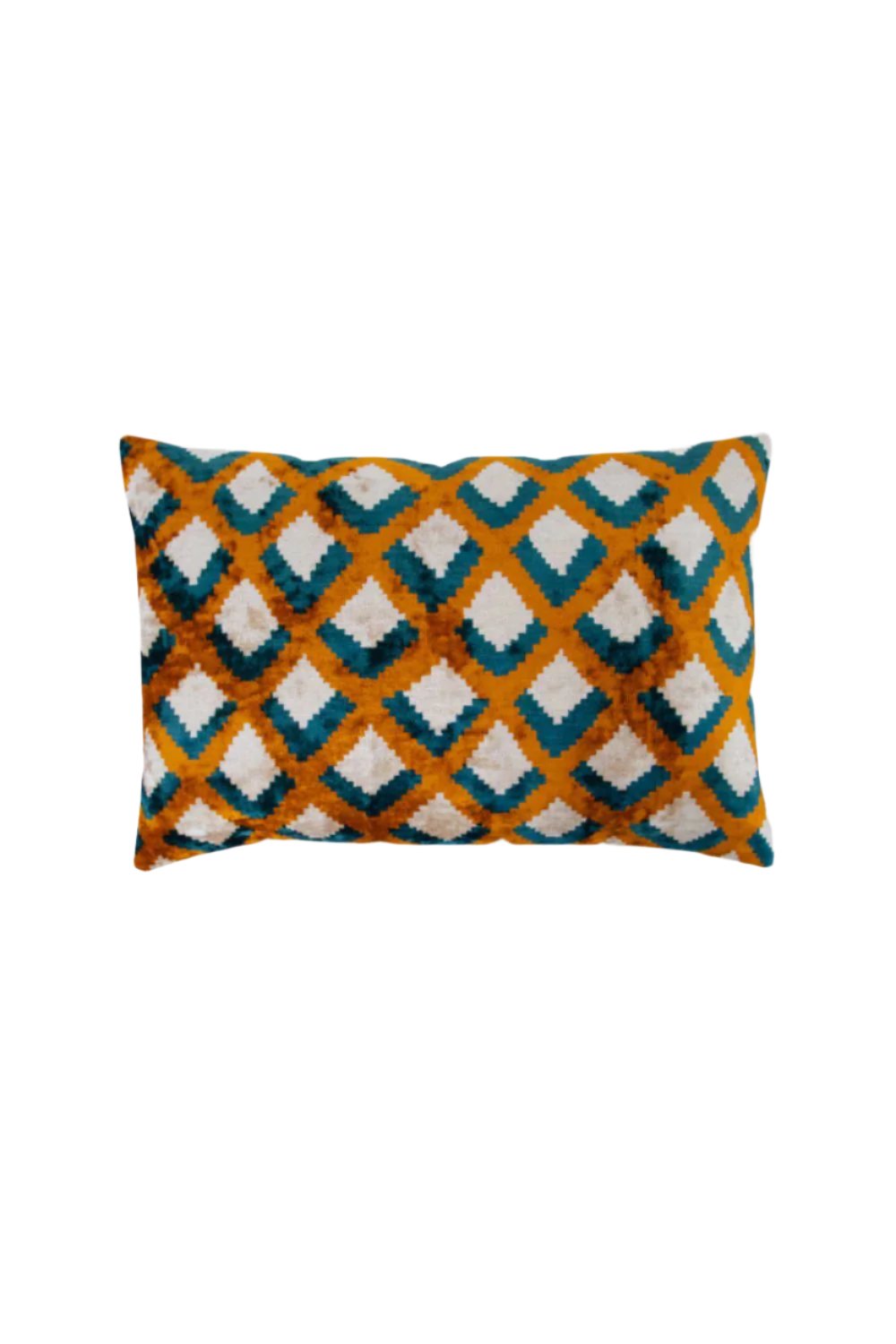 La Casa Antica-İpek Kadife İkat Yastık Kılıfı (40x60cm)-Yastık Kılıfı-1-Milagron.com