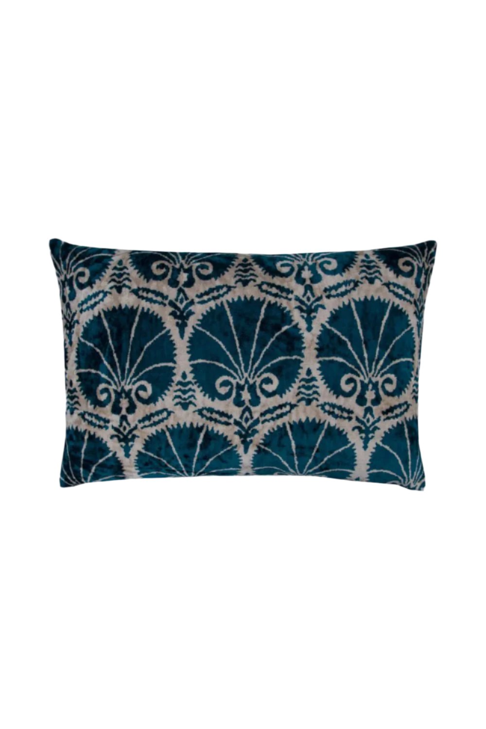 La Casa Antica-İpek Kadife İkat Yastık Kılıfı (40x60cm)-Yastık Kılıfı-1-Milagron.com