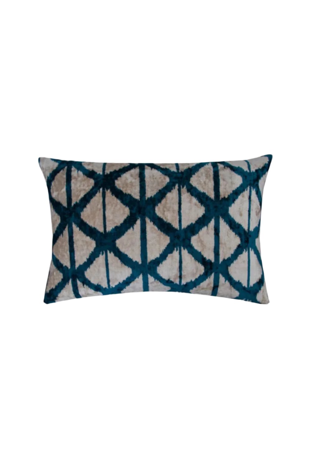 La Casa Antica-İpek Kadife İkat Yastık Kılıfı (40x60cm)-Yastık Kılıfı-1-Milagron.com