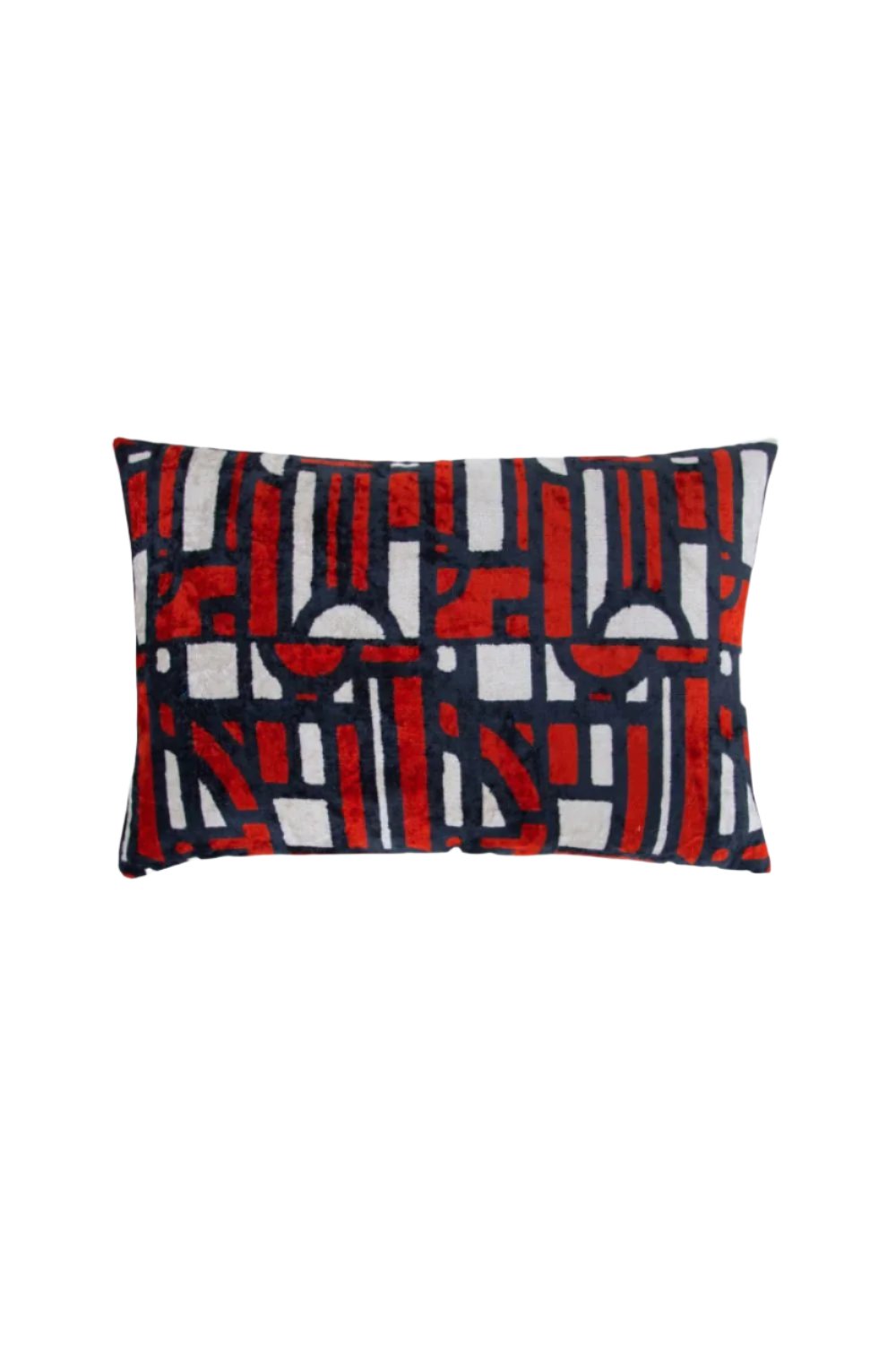 La Casa Antica-İpek Kadife İkat Yastık Kılıfı (40x60cm)-Yastık Kılıfı-1-Milagron.com