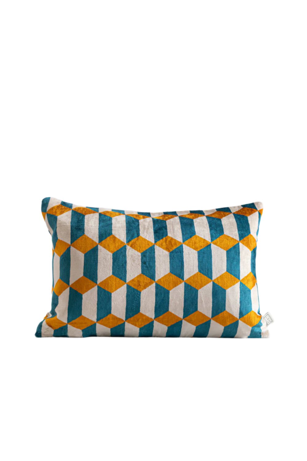 La Casa Antica-İpek Kadife İkat Yastık Kılıfı (40x60cm)-Yastık Kılıfı-1-Milagron.com