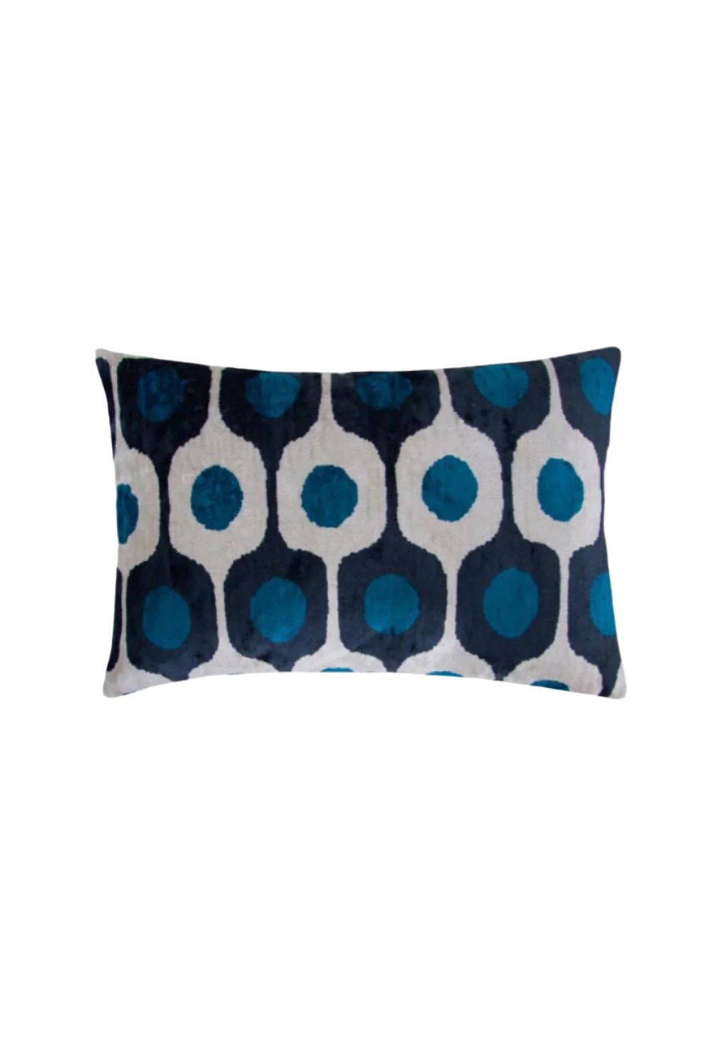 La Casa Antica-İpek Kadife İkat Yastık Kılıfı (40x60cm)-Yastık Kılıfı-1-Milagron.com