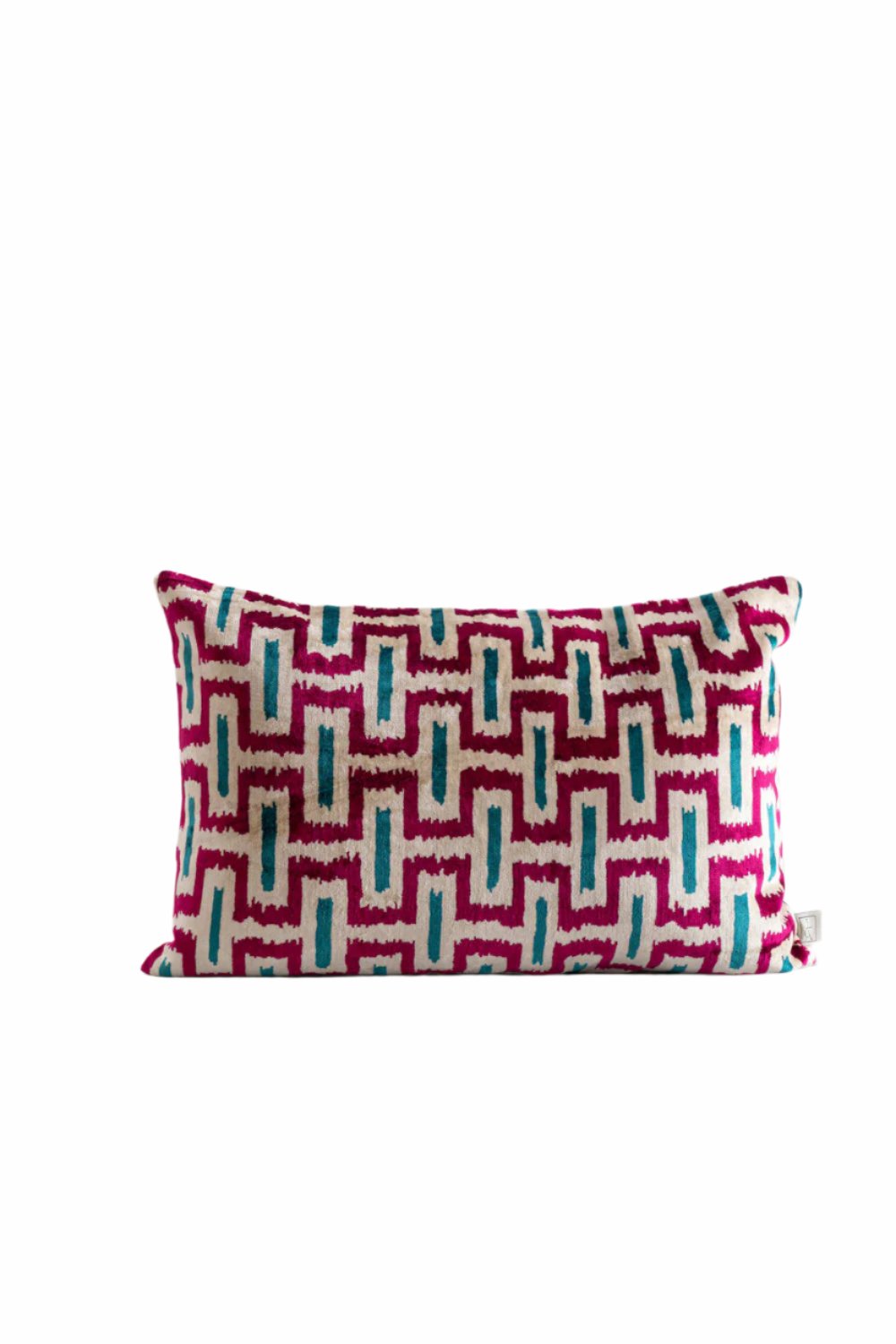 La Casa Antica-İpek Kadife İkat Yastık Kılıfı (40x60cm)-Yastık Kılıfı-1-Milagron.com