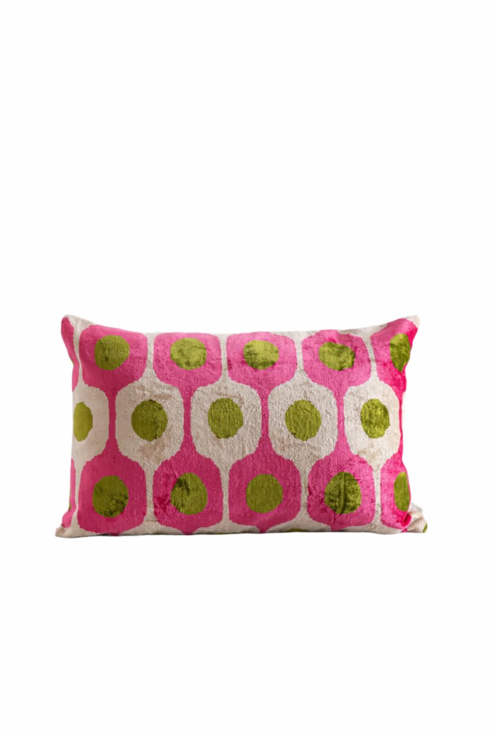 La Casa Antica-İpek Kadife İkat Yastık Kılıfı (40x60cm)-Yastık Kılıfı-1-Milagron.com