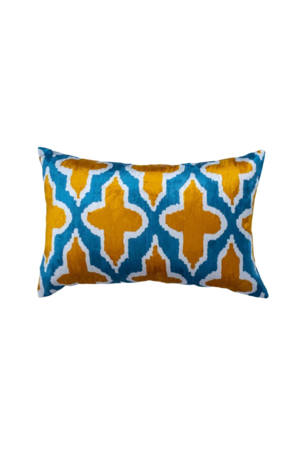 La Casa Antica-İpek Kadife İkat Yastık Kılıfı (40x60cm)-Yastık Kılıfı-1-Milagron.com