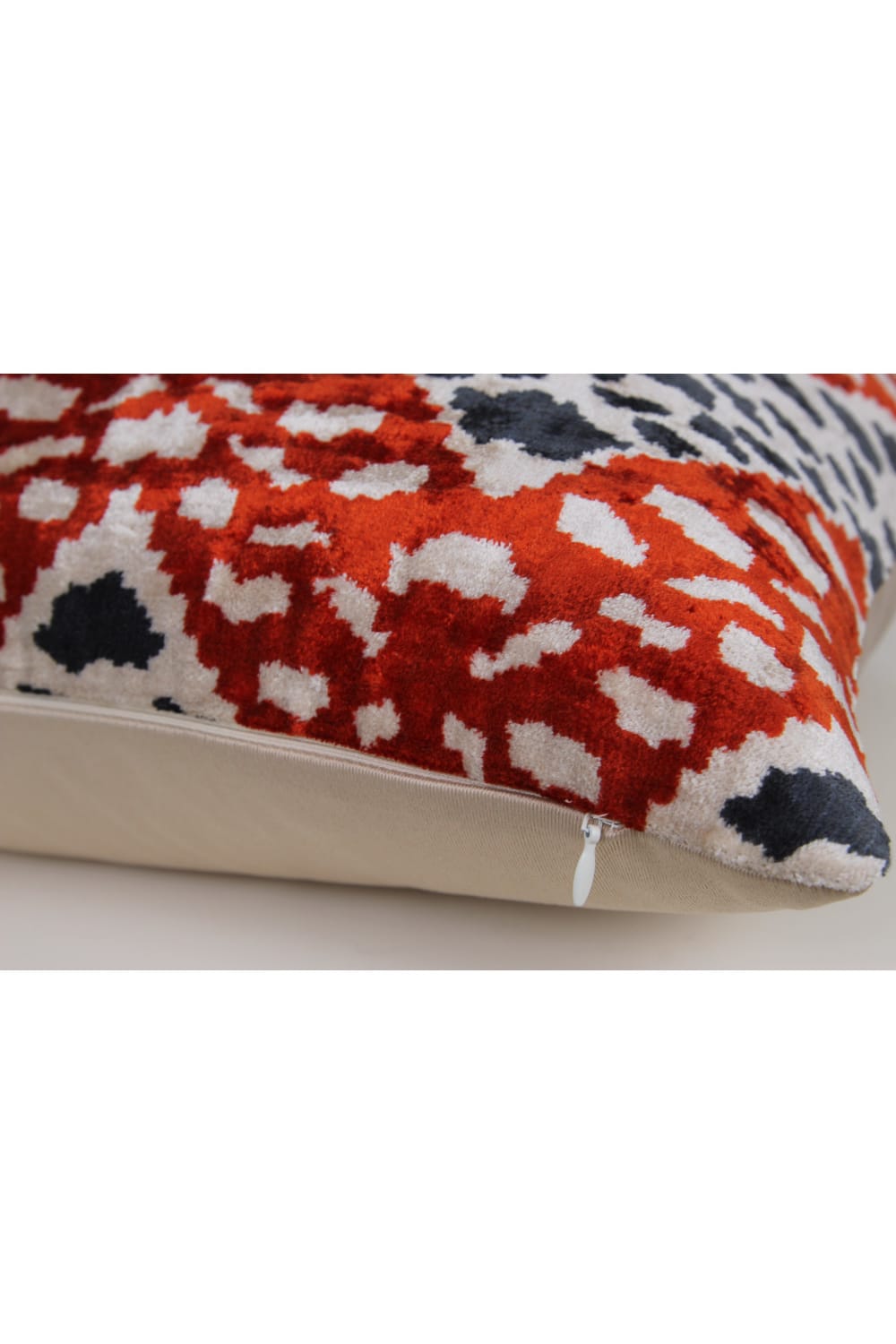 La Casa Antica-İpek Kadife İkat Yastık Kılıfı (40x60cm)-Yastık Kılıfı-2-Milagron.com