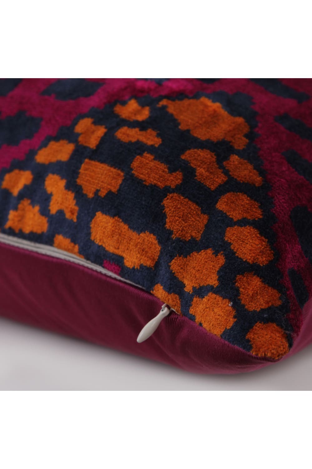 La Casa Antica-İpek Kadife İkat Yastık Kılıfı (40x60cm)-Yastık Kılıfı-2-Milagron.com