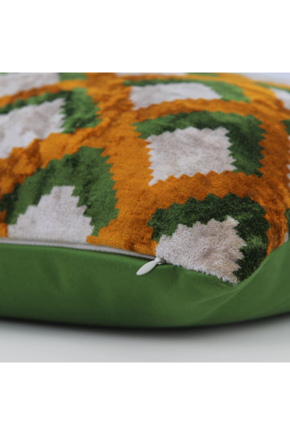 La Casa Antica-İpek Kadife İkat Yastık Kılıfı (40x60cm)-Yastık Kılıfı-2-Milagron.com