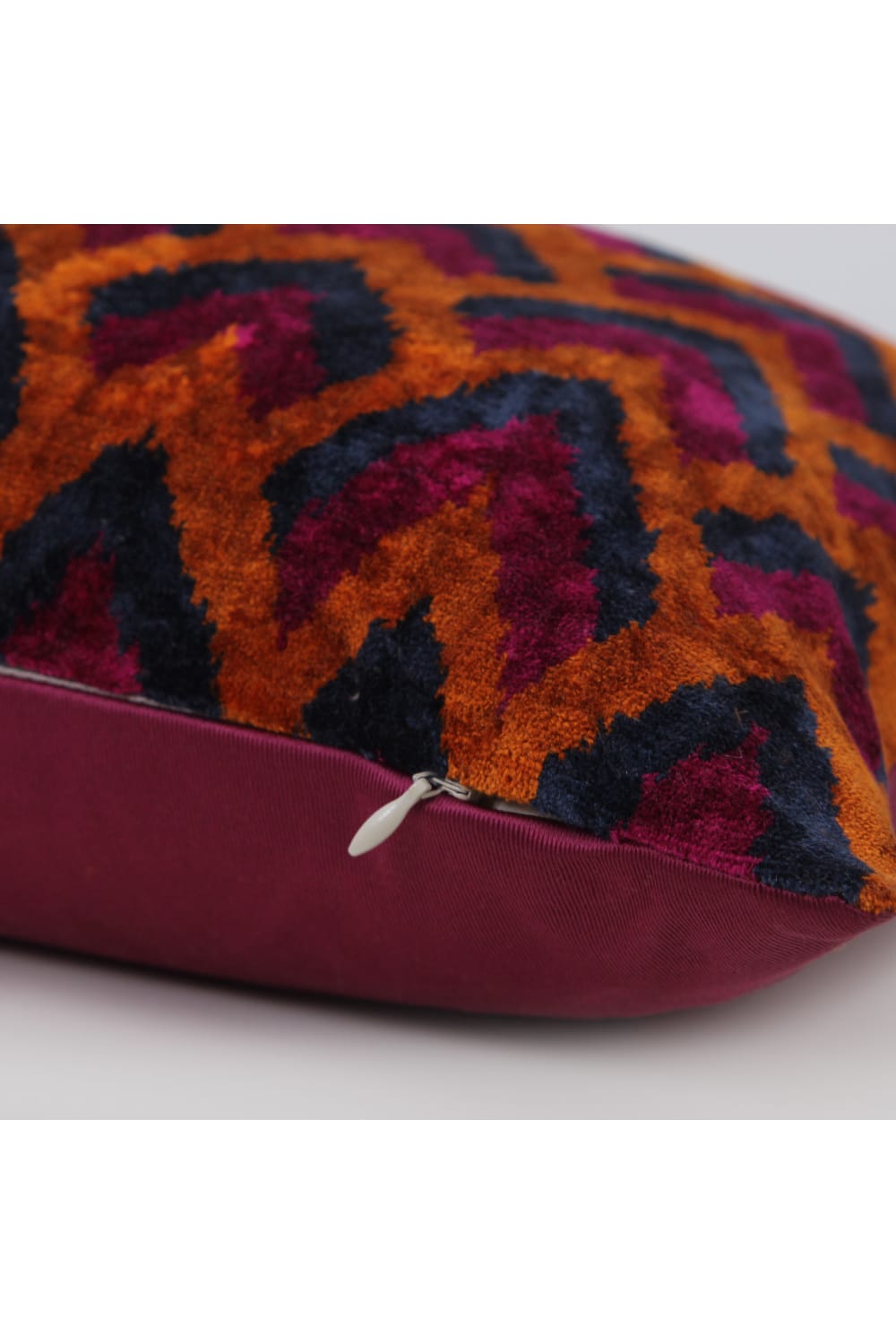 La Casa Antica-İpek Kadife İkat Yastık Kılıfı (40x60cm)-Yastık Kılıfı-2-Milagron.com