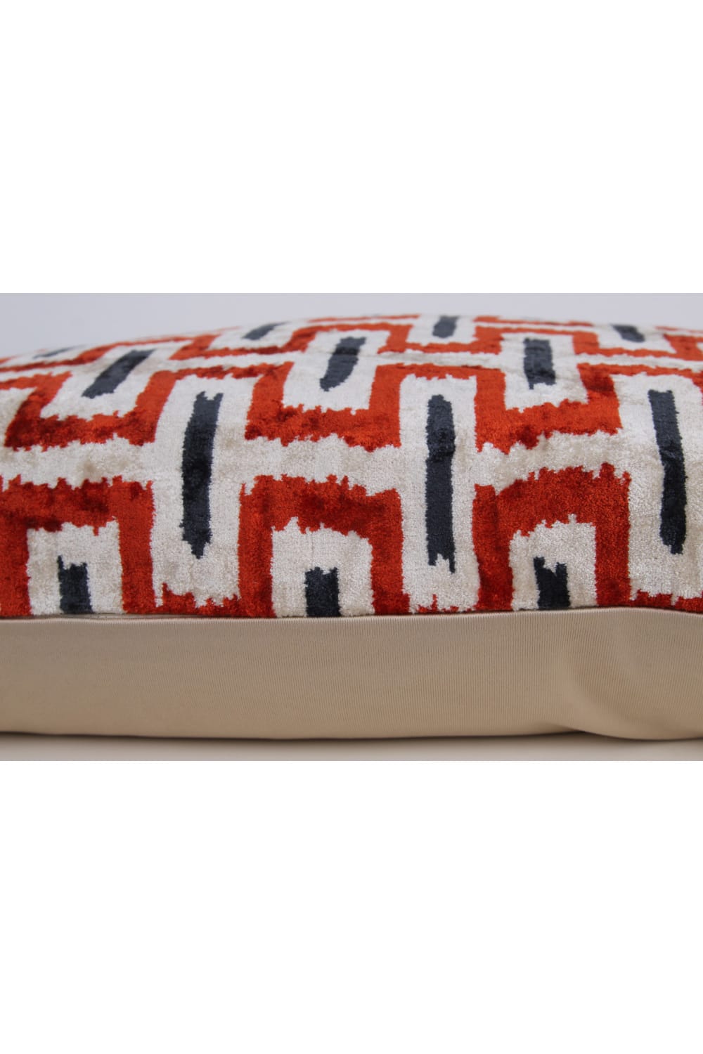 La Casa Antica-İpek Kadife İkat Yastık Kılıfı (40x60cm)-Yastık Kılıfı-3-Milagron.com