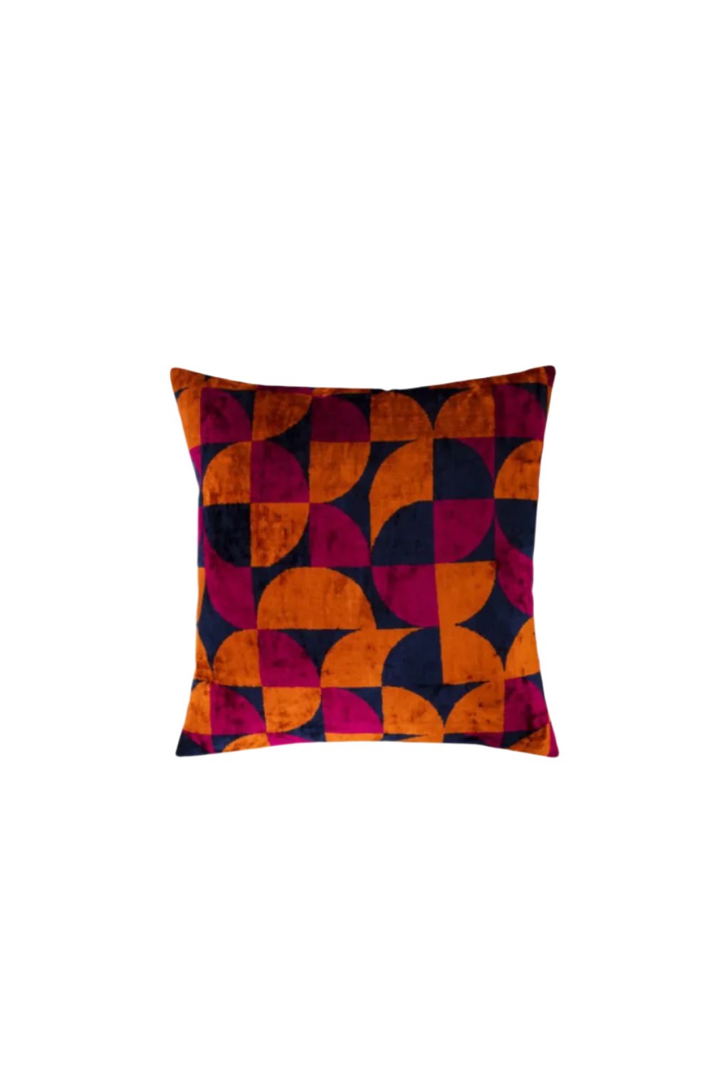 La Casa Antica-İpek Kadife İkat Yastık Kılıfı (50x50cm)-Yastık Kılıfı-1-Milagron.com