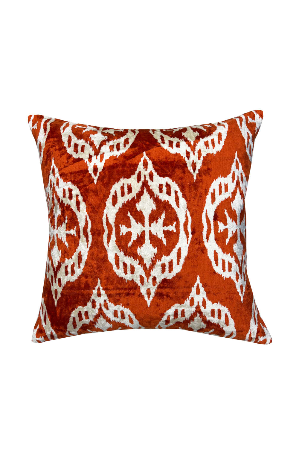La Casa Antica-İpek Kadife İkat Yastık Kılıfı (50x50cm)-Yastık Kılıfı-1-Milagron.com