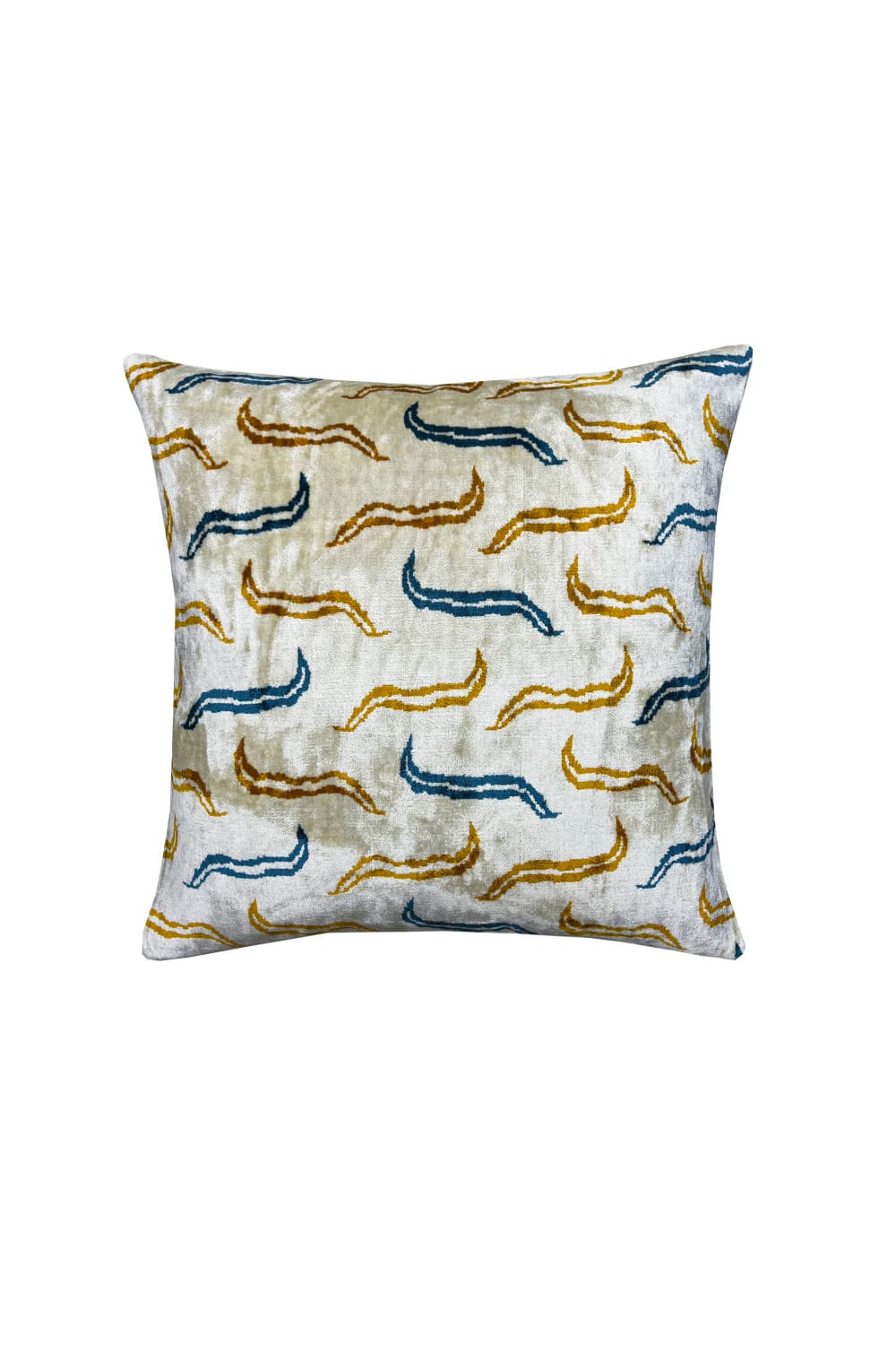 La Casa Antica-İpek Kadife İkat Yastık Kılıfı (50x50cm)-Yastık Kılıfı-1-Milagron.com