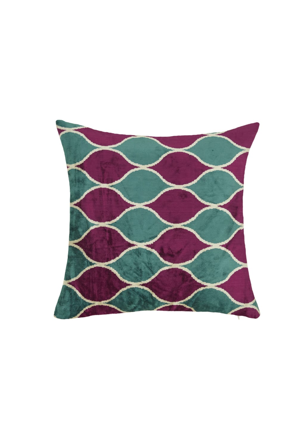 La Casa Antica-İpek Kadife İkat Yastık Kılıfı (50x50cm)-Yastık Kılıfı-1-Milagron.com