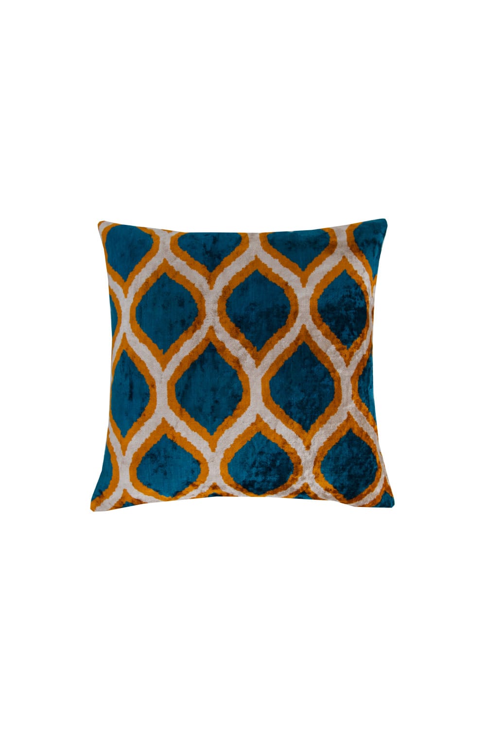 La Casa Antica-İpek Kadife İkat Yastık Kılıfı (50x50cm)-Yastık Kılıfı-1-Milagron.com