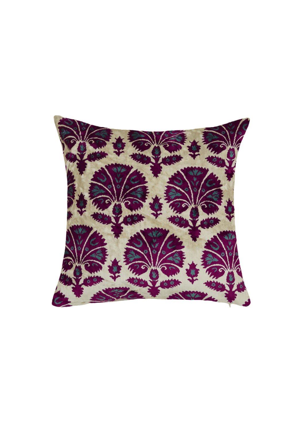 La Casa Antica-İpek Kadife İkat Yastık Kılıfı (50x50cm)-Yastık Kılıfı-1-Milagron.com