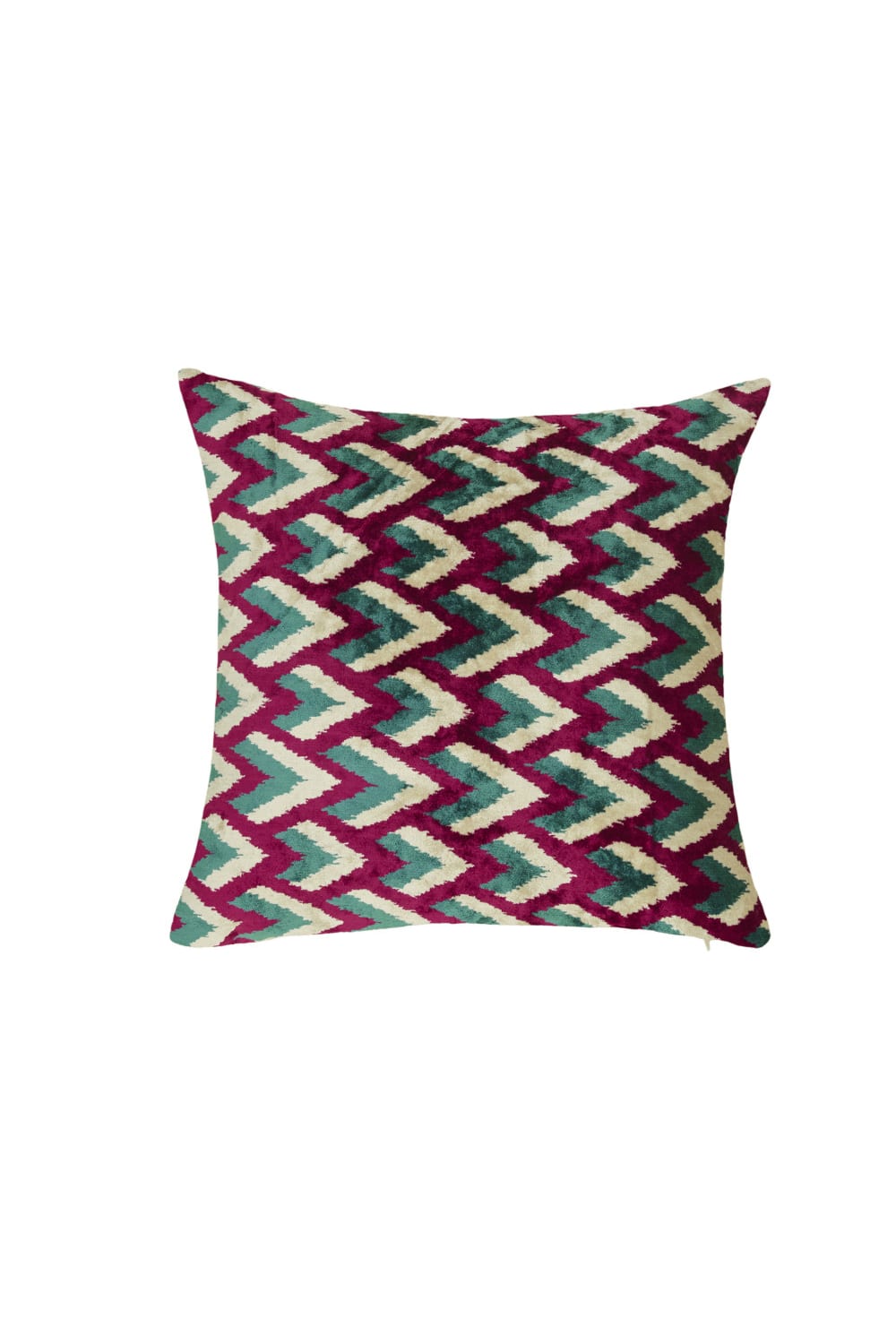 La Casa Antica-İpek Kadife İkat Yastık Kılıfı (50x50cm)-Yastık Kılıfı-1-Milagron.com