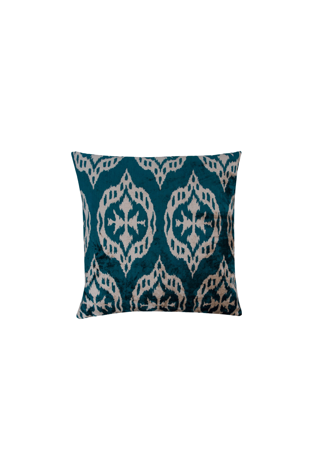 La Casa Antica-İpek Kadife İkat Yastık Kılıfı (50x50cm)-Yastık Kılıfı-1-Milagron.com