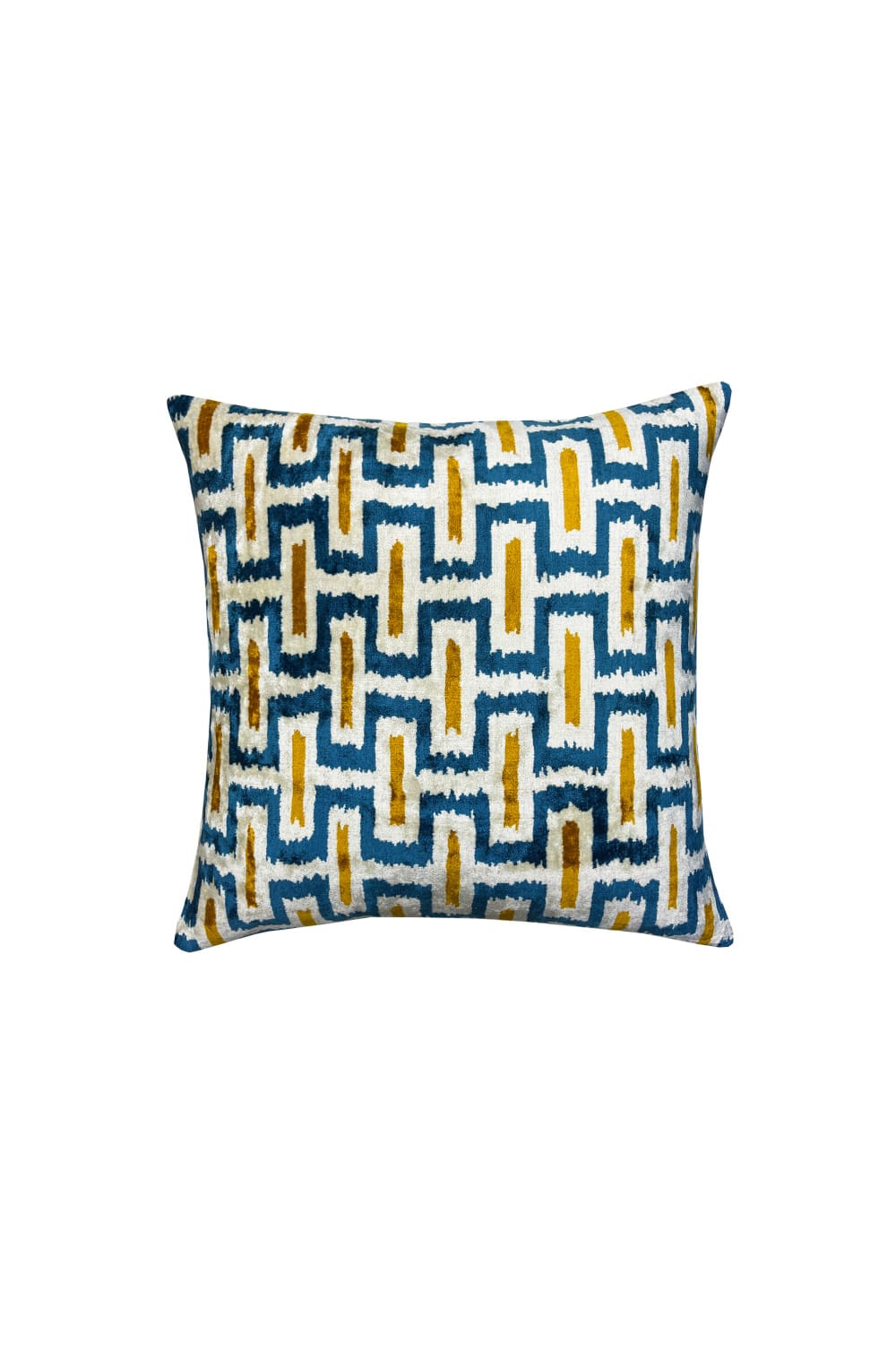 La Casa Antica-İpek Kadife İkat Yastık Kılıfı (50x50cm)-Yastık Kılıfı-1-Milagron.com