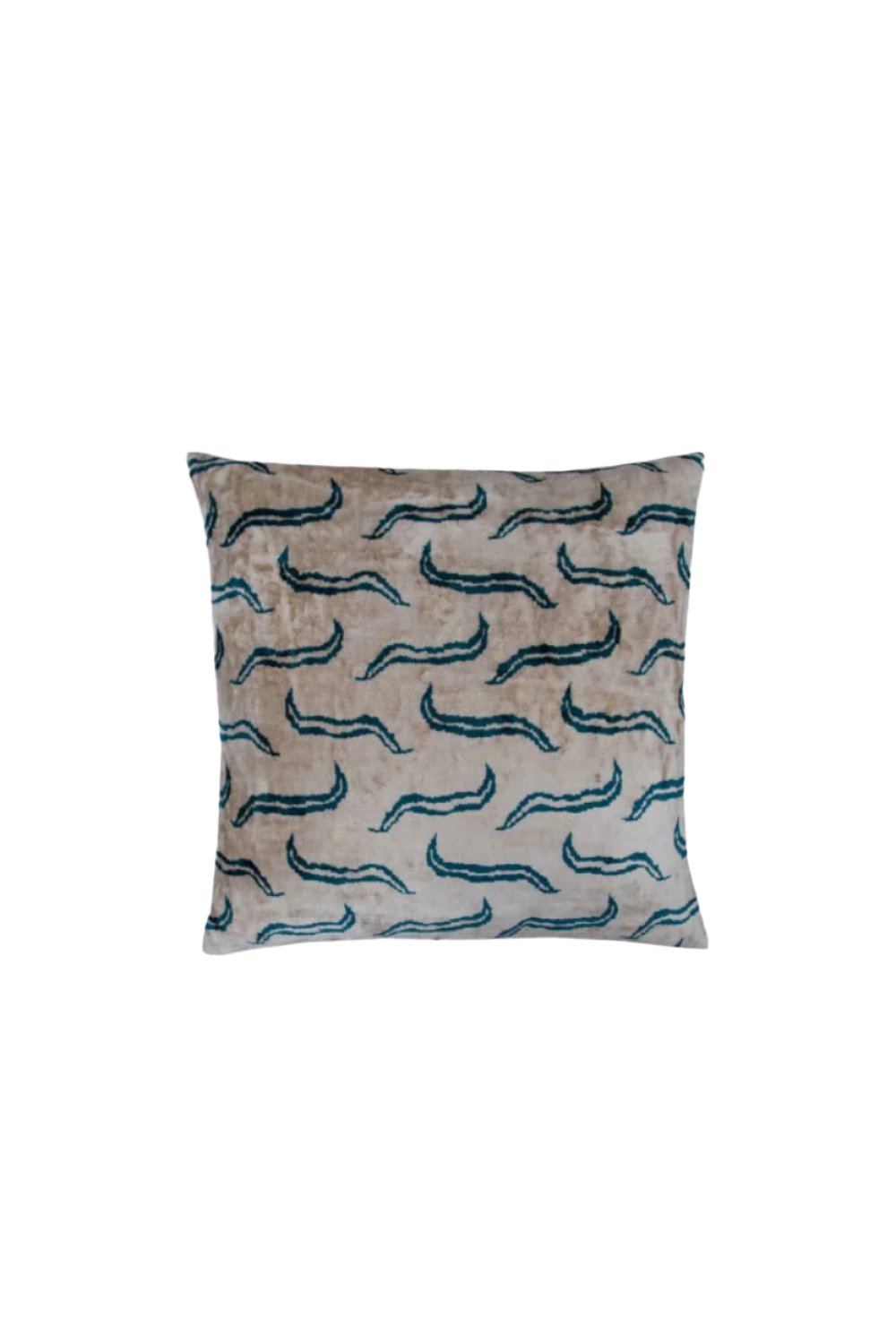 La Casa Antica-İpek Kadife İkat Yastık Kılıfı (50x50cm)-Yastık Kılıfı-1-Milagron.com