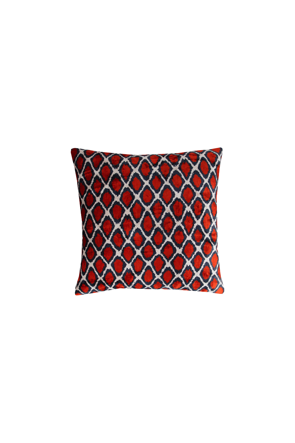 La Casa Antica-İpek Kadife İkat Yastık Kılıfı (50x50cm)-Yastık Kılıfı-1-Milagron.com