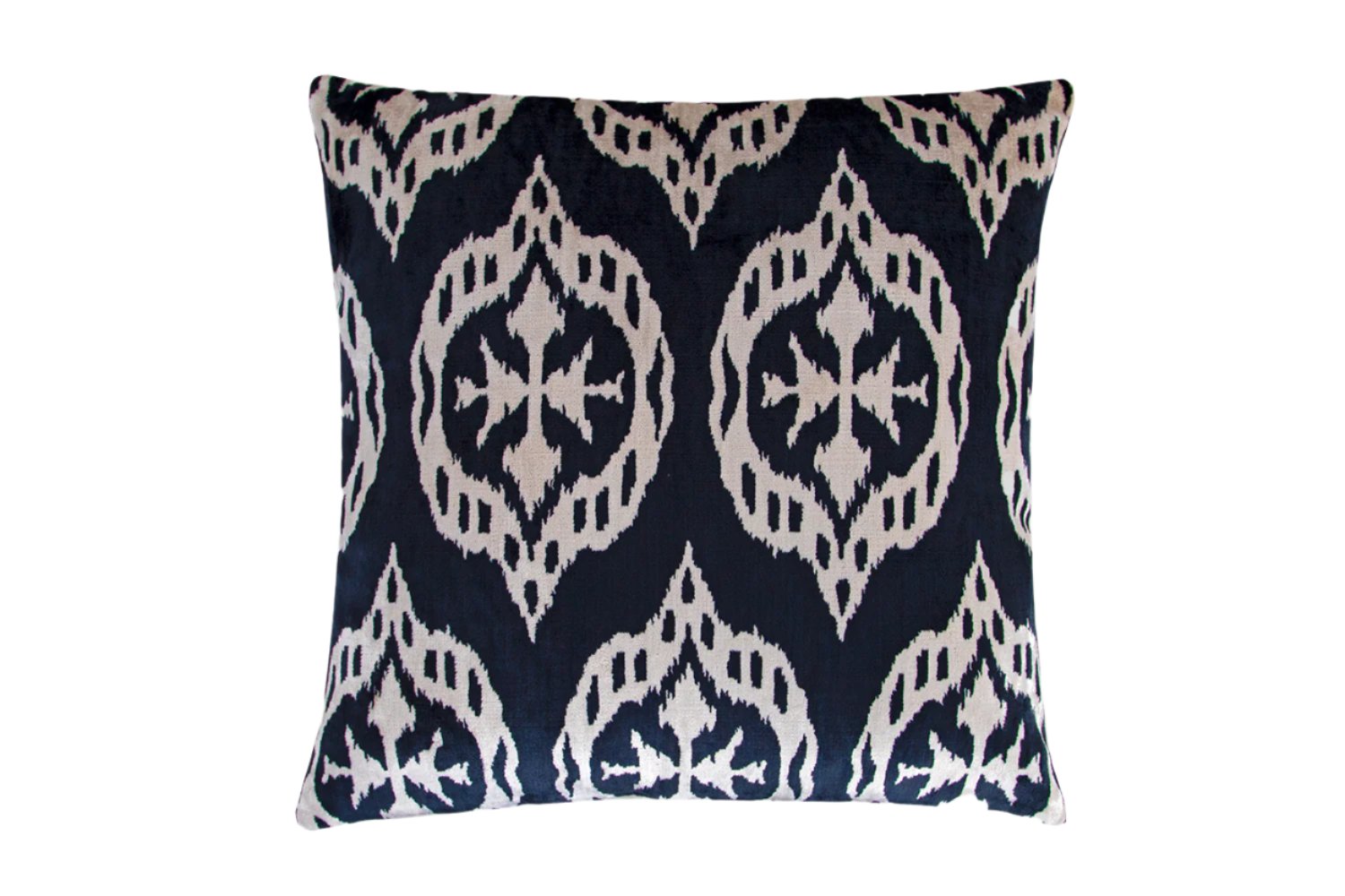 La Casa Antica-İpek Kadife İkat Yastık Kılıfı (50x50cm)-Yastık Kılıfı-1-Milagron.com