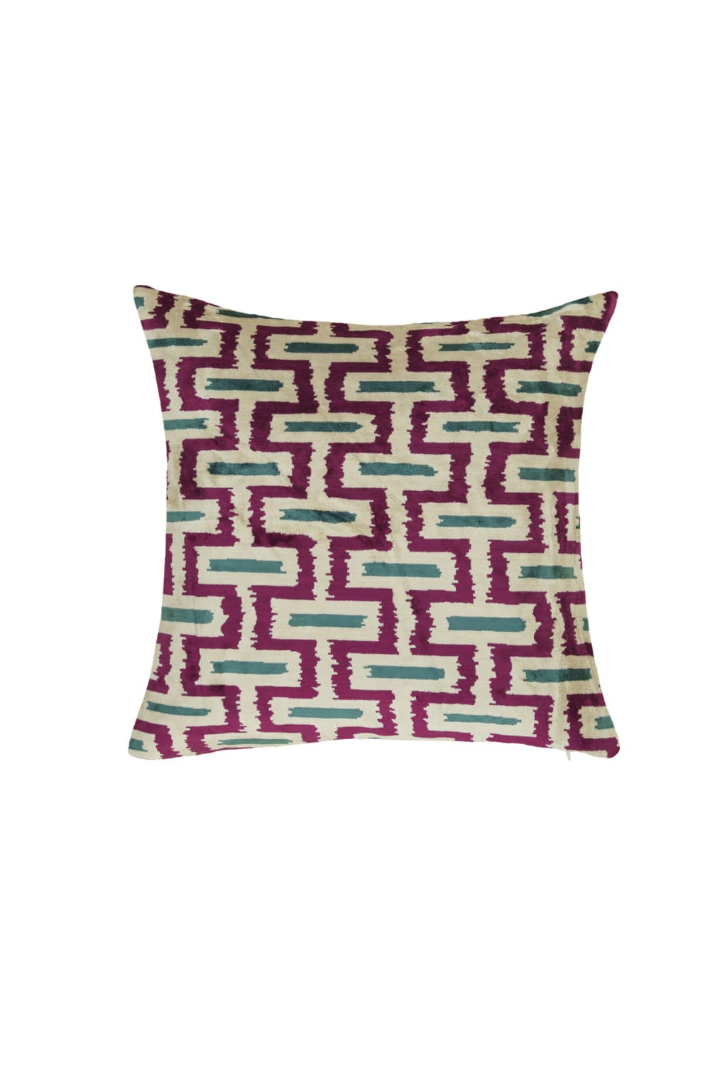 La Casa Antica-İpek Kadife İkat Yastık Kılıfı (50x50cm)-Yastık Kılıfı-1-Milagron.com