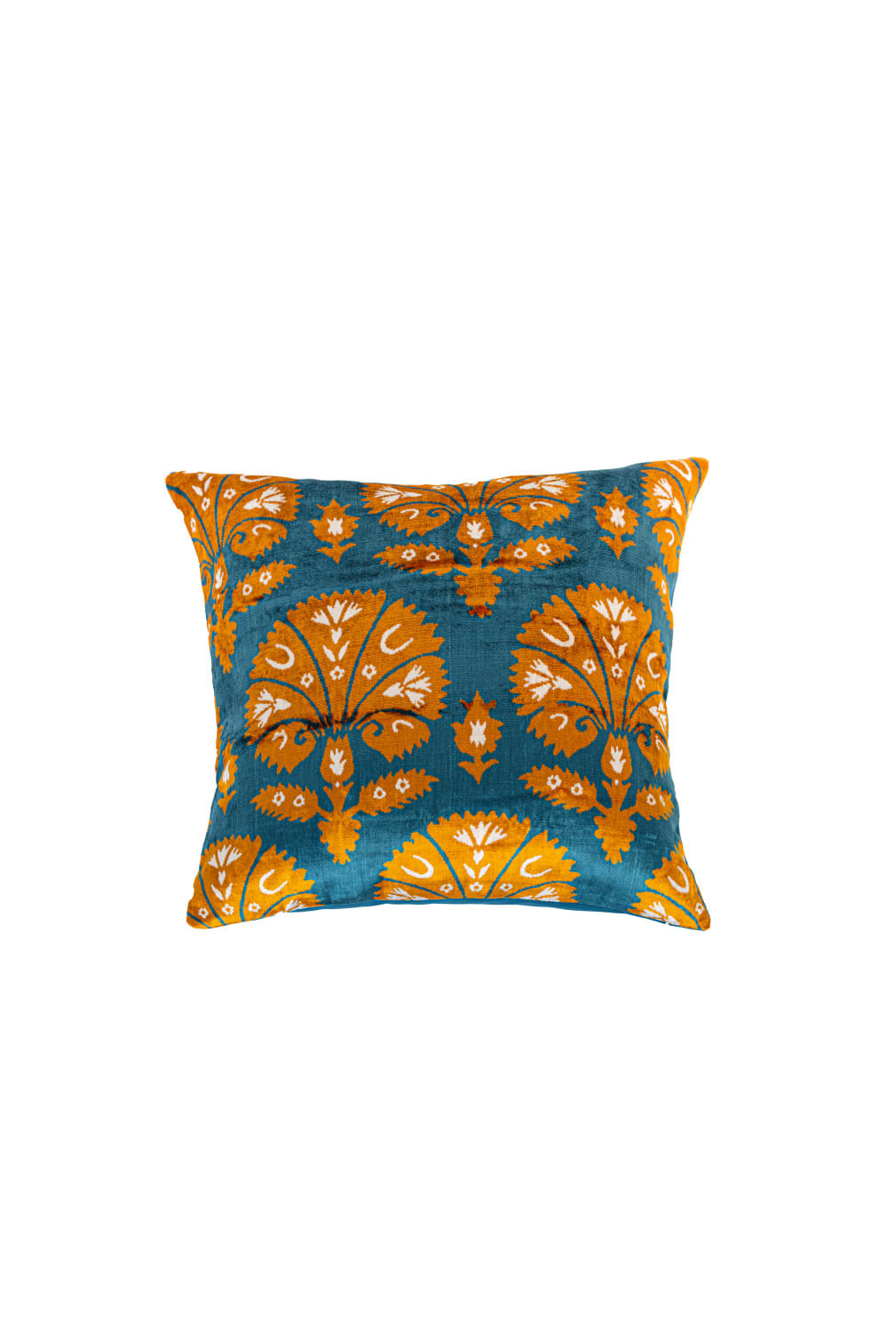 La Casa Antica-İpek Kadife İkat Yastık Kılıfı (50x50cm)-Yastık Kılıfı-1-Milagron.com