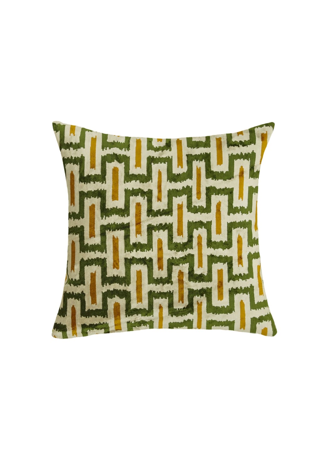 La Casa Antica-İpek Kadife İkat Yastık Kılıfı (50x50cm)-Yastık Kılıfı-1-Milagron.com