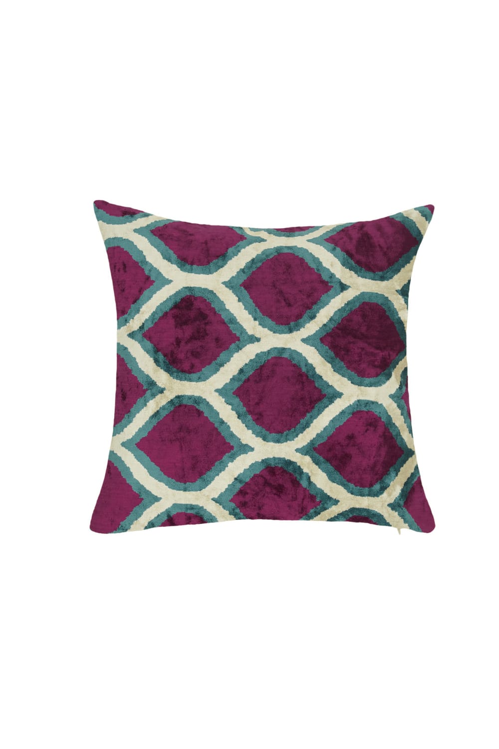 La Casa Antica-İpek Kadife İkat Yastık Kılıfı (50x50cm)-Yastık Kılıfı-1-Milagron.com
