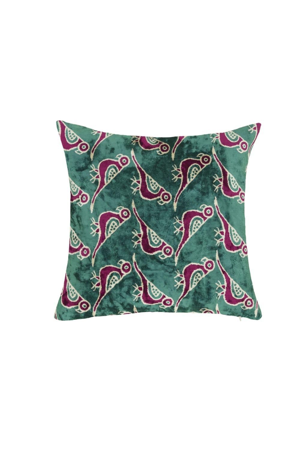 La Casa Antica-İpek Kadife İkat Yastık Kılıfı (50x50cm)-Yastık Kılıfı-1-Milagron.com