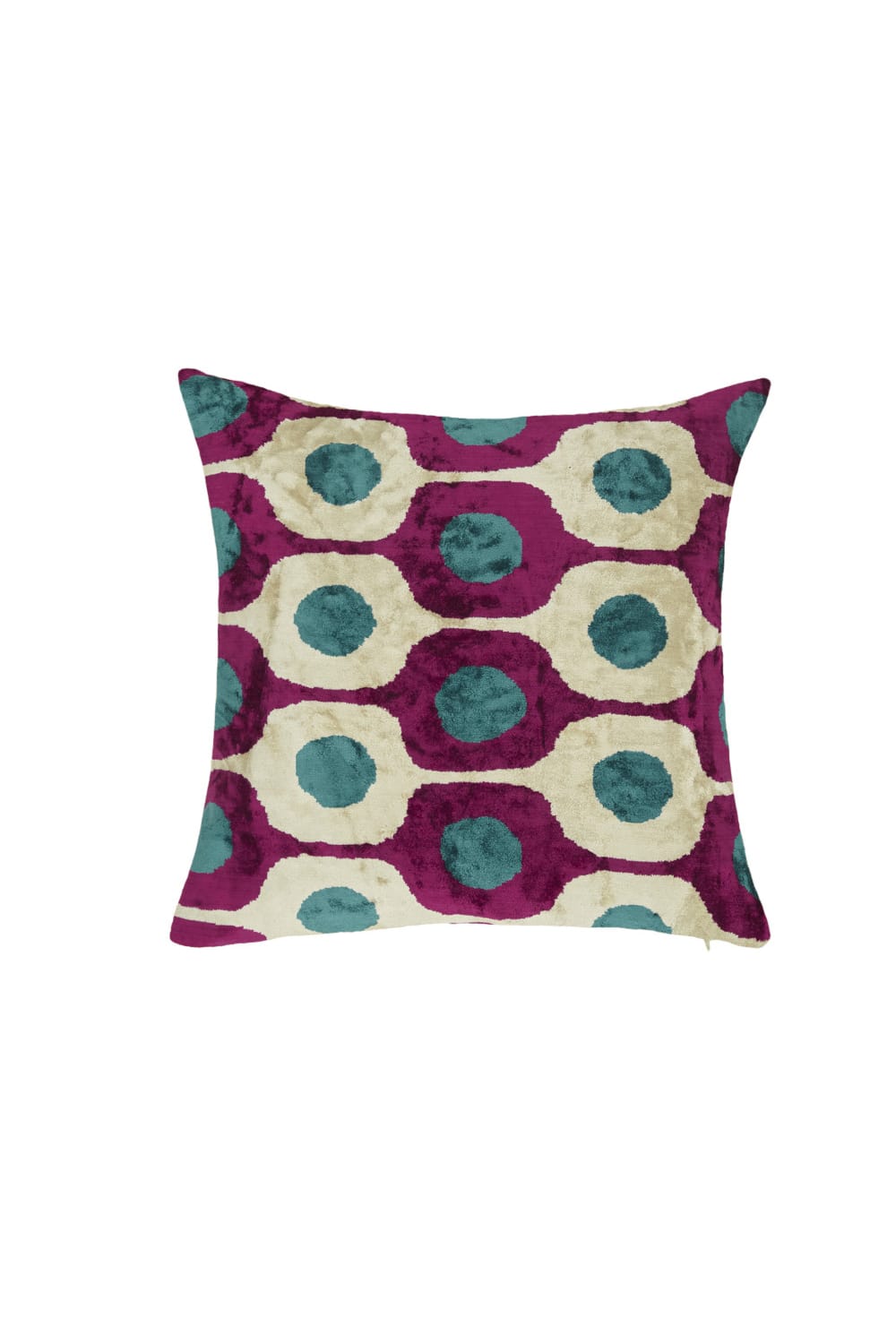 La Casa Antica-İpek Kadife İkat Yastık Kılıfı (50x50cm)-Yastık Kılıfı-1-Milagron.com