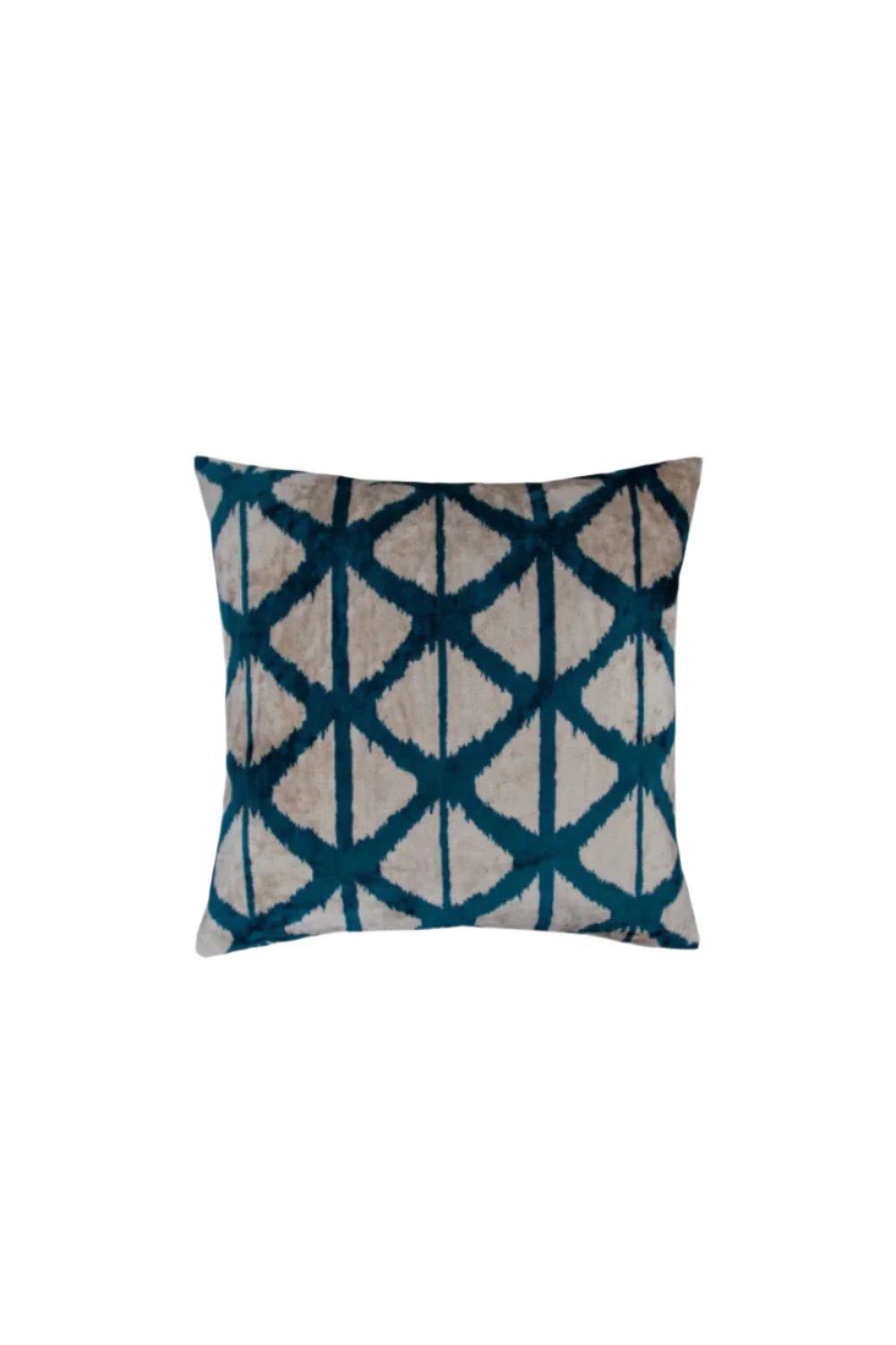 La Casa Antica-İpek Kadife İkat Yastık Kılıfı (50x50cm)-Yastık Kılıfı-1-Milagron.com