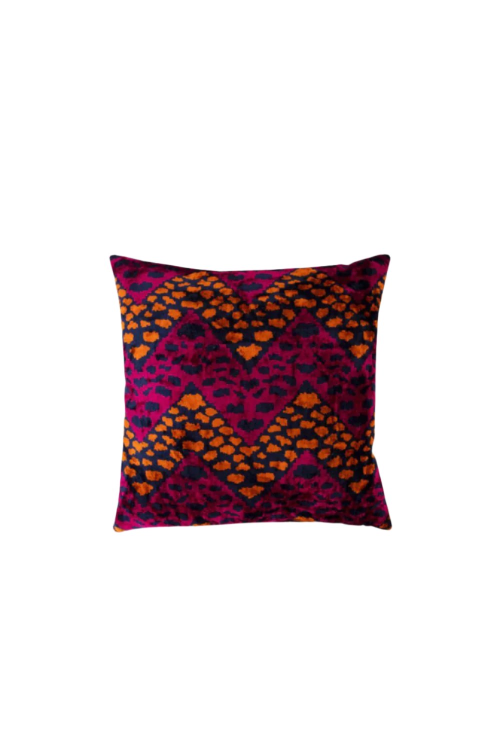 La Casa Antica-İpek Kadife İkat Yastık Kılıfı (50x50cm)-Yastık Kılıfı-1-Milagron.com