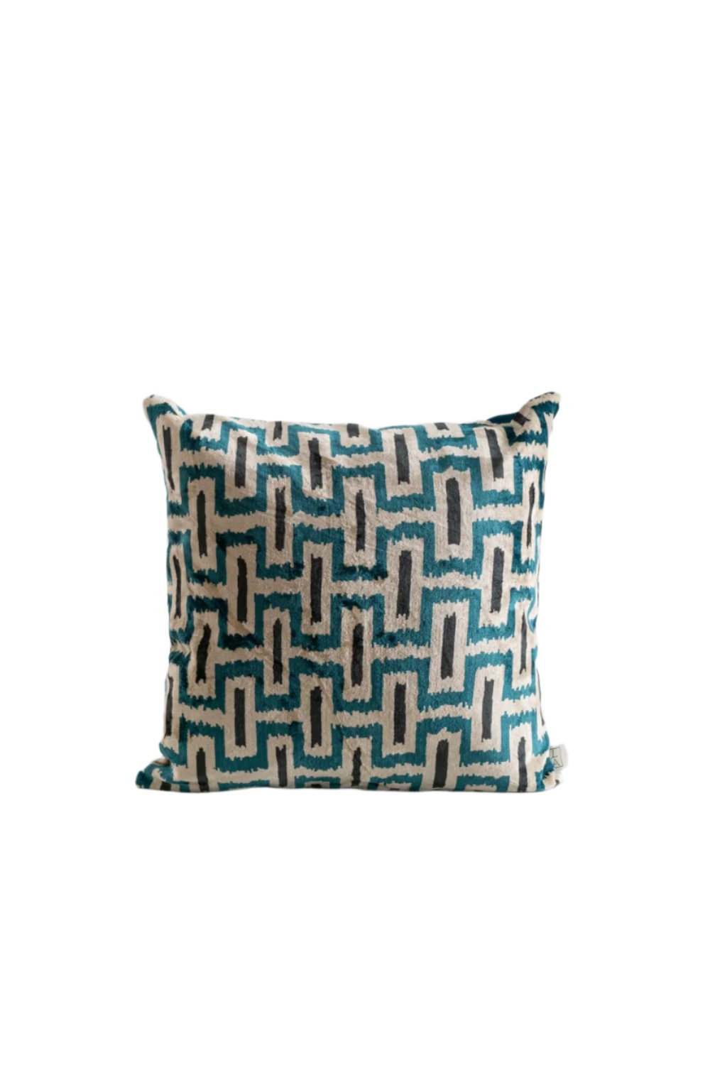 La Casa Antica-İpek Kadife İkat Yastık Kılıfı (50x50cm)-Yastık Kılıfı-1-Milagron.com