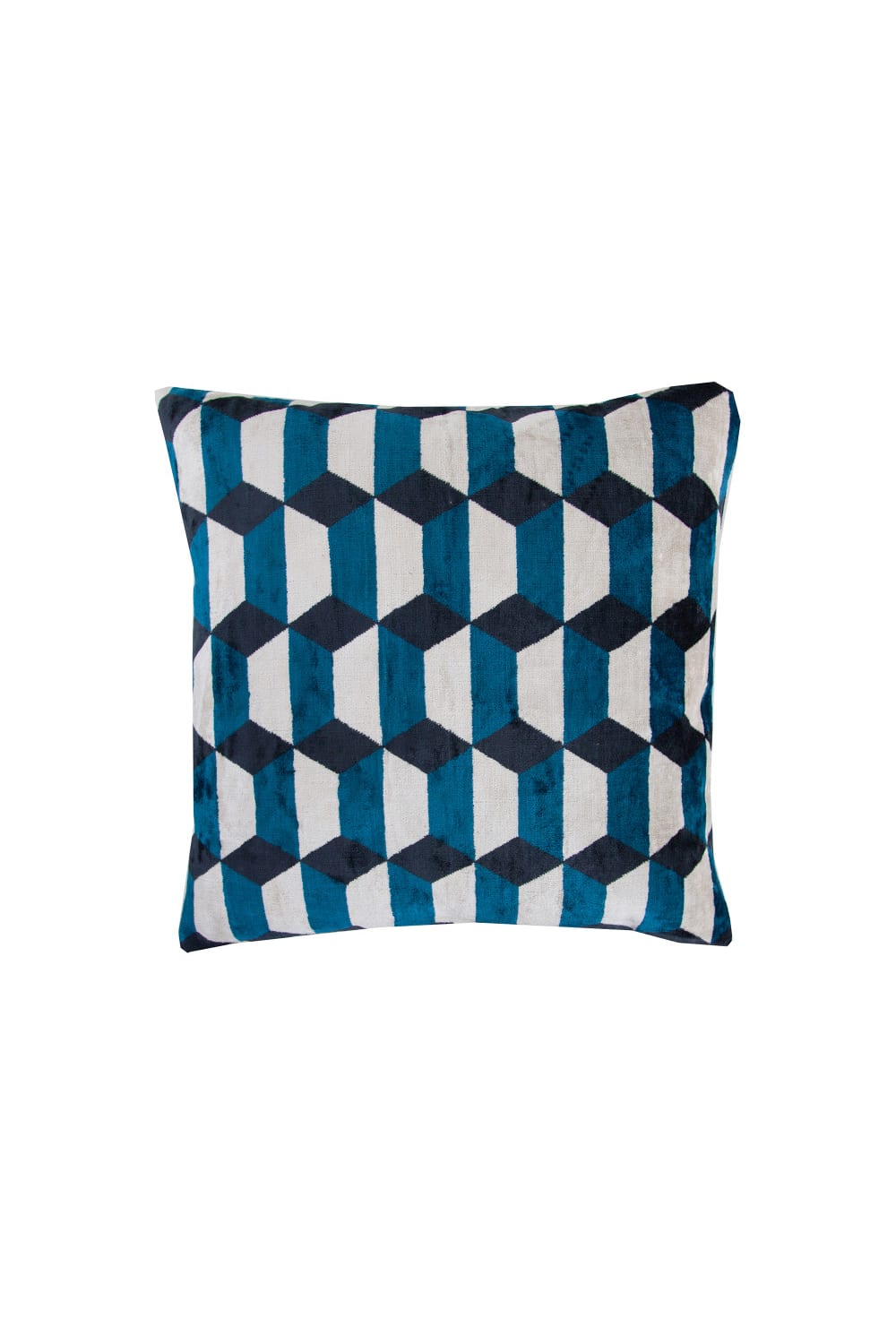 La Casa Antica-İpek Kadife İkat Yastık Kılıfı (50x50cm)-Yastık Kılıfı-1-Milagron.com