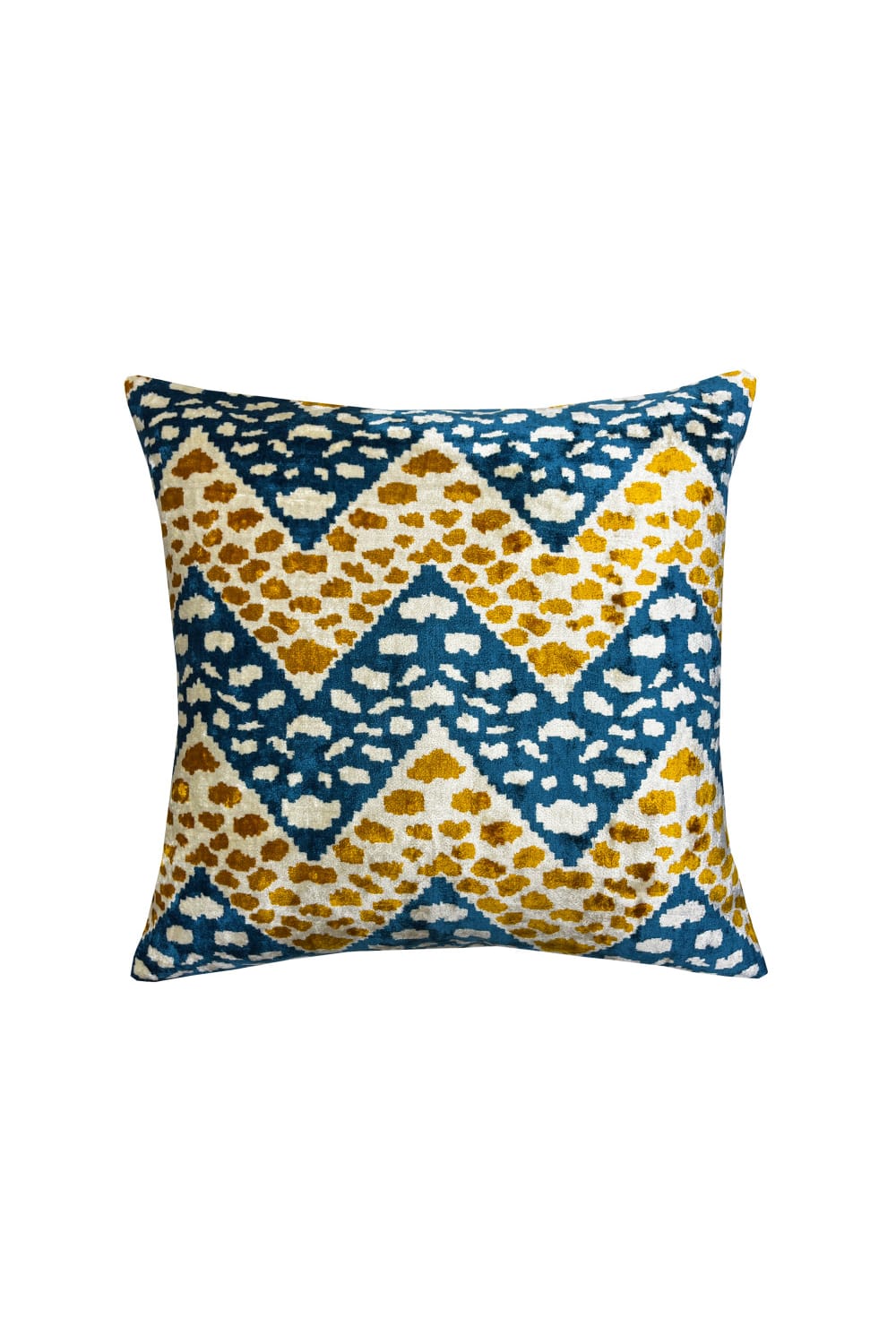 La Casa Antica-İpek Kadife İkat Yastık Kılıfı (50x50cm)-Yastık Kılıfı-1-Milagron.com