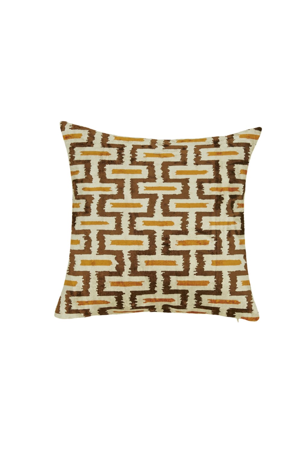 La Casa Antica-İpek Kadife İkat Yastık Kılıfı (50x50cm)-Yastık Kılıfı-1-Milagron.com