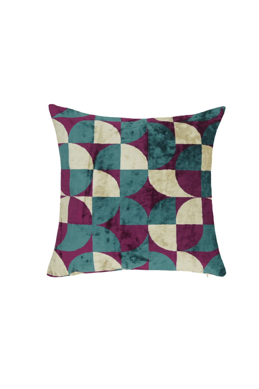 La Casa Antica-İpek Kadife İkat Yastık Kılıfı (50x50cm)-Yastık Kılıfı-1-Milagron.com