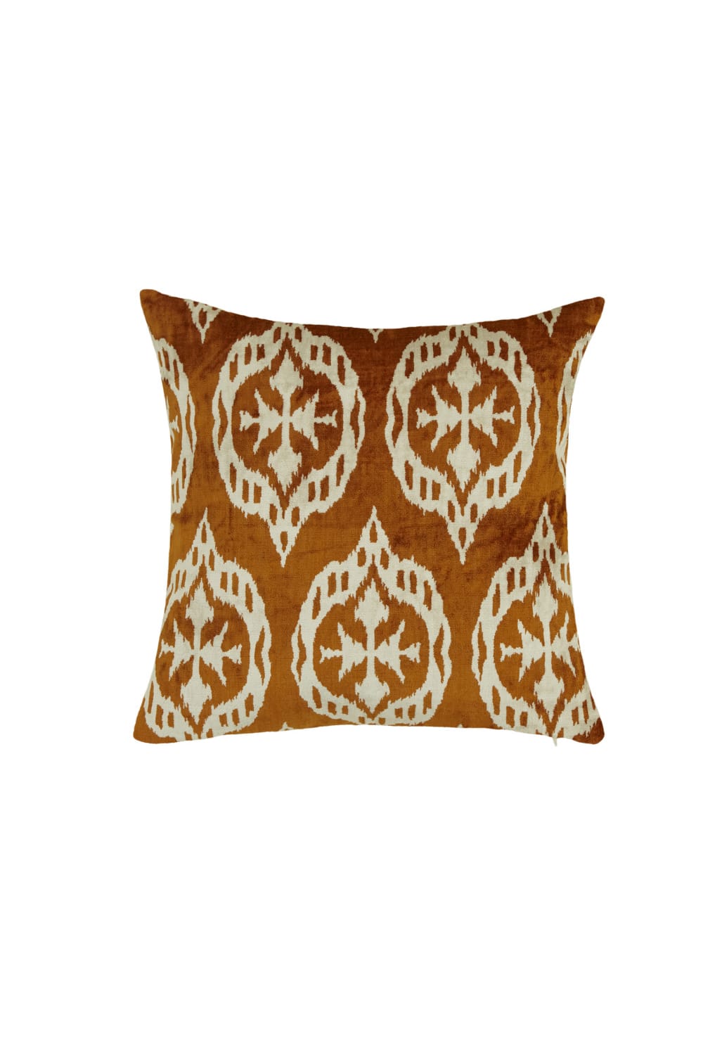 La Casa Antica-İpek Kadife İkat Yastık Kılıfı (50x50cm)-Yastık Kılıfı-1-Milagron.com