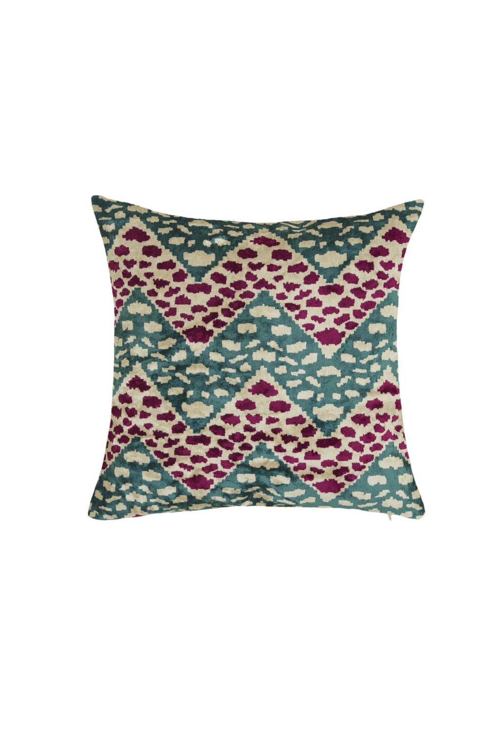 La Casa Antica-İpek Kadife İkat Yastık Kılıfı (50x50cm)-Yastık Kılıfı-1-Milagron.com