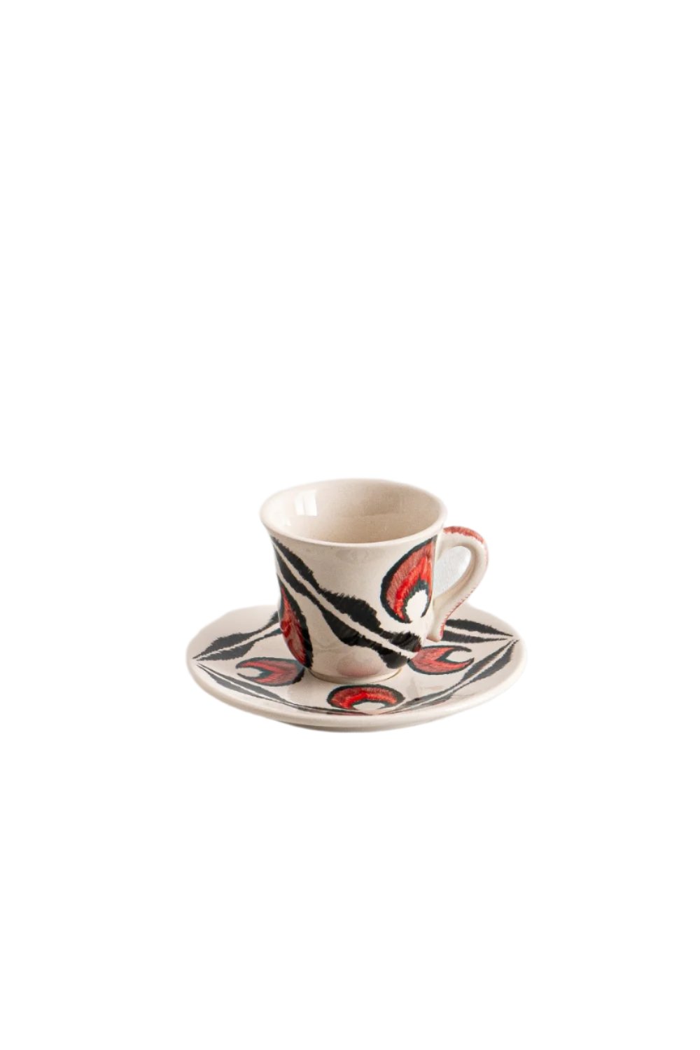 La Casa Antica-Seramik Espresso Kupası Bordo-Kupa Bardak-1-Milagron.com