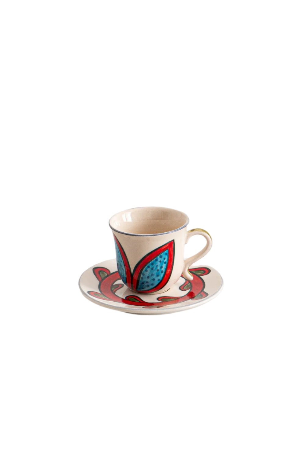 La Casa Antica-Seramik Espresso Kupası Suzani-Kupa Bardak-1-Milagron.com