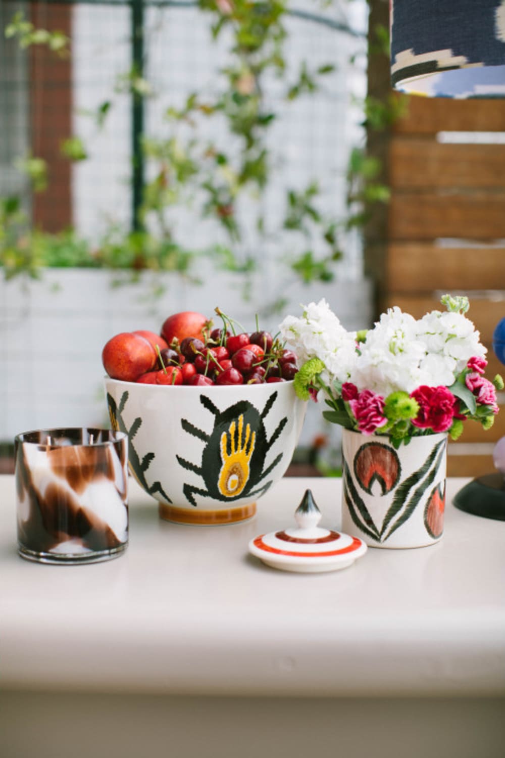 La Casa Antica-Seramik Kavanoz Chintamani Bordo (Küçük)-Kavanoz-2-Milagron.com