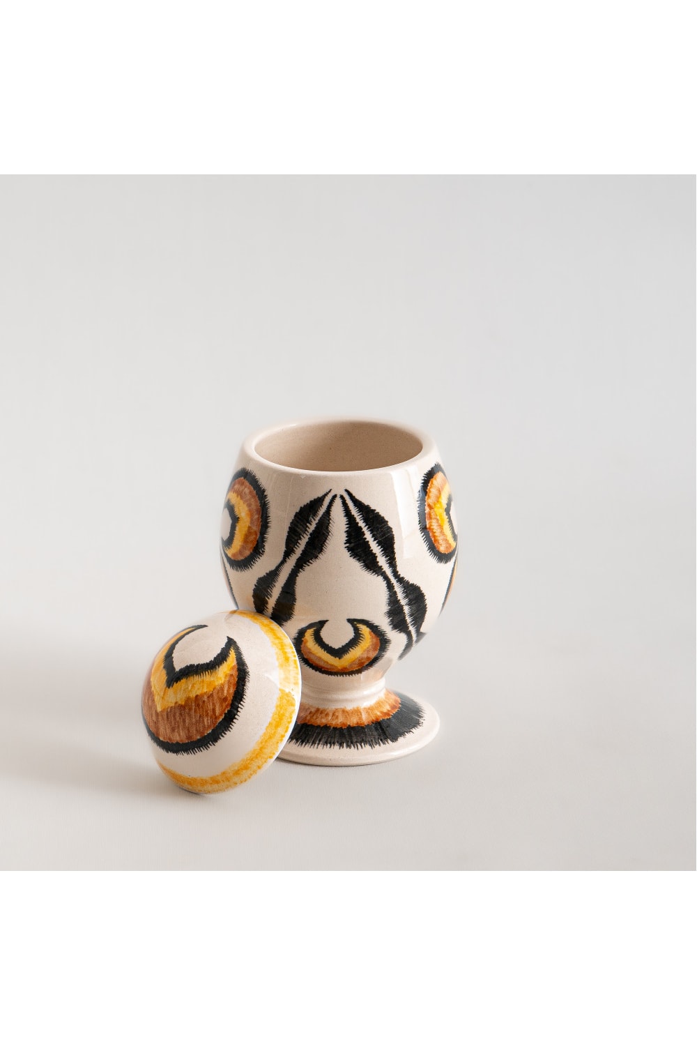 La Casa Antica-Seramik Yumurta Vazo Chintamani Hardal 20cm-Vazo-2-Milagron.com