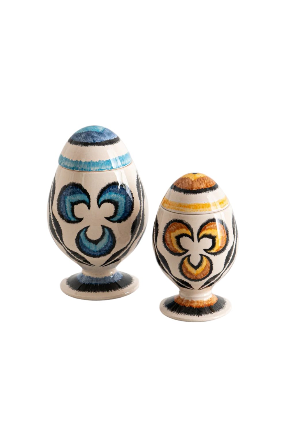 La Casa Antica-Seramik Yumurta Vazo Chintamani Mavi 25cm-Vazo-3-Milagron.com